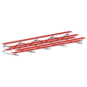27 FT (3 Row - Single Foot Plank) - Tip & Roll (Powder Coated) Bleacher