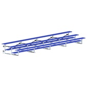 Bleacher - 27 ft. (3 Row - Single Foot Plank) - Tip & Roll (Powder Coated)