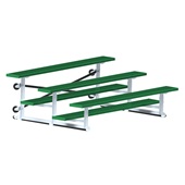 7.5 FT (3 Row - Single Foot Plank) - Tip & Roll (Powder Coated) Bleacher