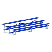 Bleacher - 15 ft. (3 Row - Single Foot Plank) - All Aluminum (Powder Coated)