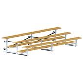 Bleacher - 15 ft. (3 Row - Single Foot Plank) - Tip & Roll (Powder Coated)