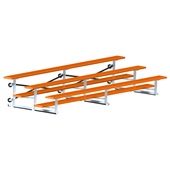 Bleacher - 15 ft. (3 Row - Single Foot Plank) - Tip & Roll (Powder Coated)