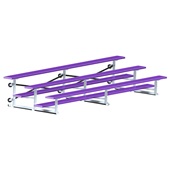 Bleacher - 15 ft. (3 Row - Single Foot Plank) - Tip & Roll (Powder Coated)