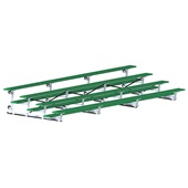Bleacher - 21 ft. (4 Row - Single Foot Plank) - Tip & Roll (Powder Coated)