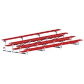 21 FT (4 Row - Single Foot Plank) - Tip & Roll (Powder Coated) Bleacher