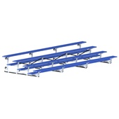 Bleacher - 21 ft. (4 Row - Single Foot Plank) - Tip & Roll (Powder Coated)