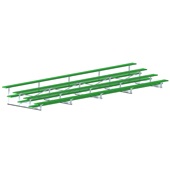 Bleacher - 27 ft. (4 Row - Single Foot Plank) - All Aluminum (Powder Coated)