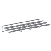 Bleacher - 27 ft. (4 Row - Single Foot Plank) - Standard, Outdoor (Powder Coated)