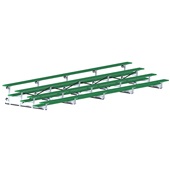 27 FT (4 Row - Single Foot Plank) - Tip & Roll  (Powder Coated) Bleacher