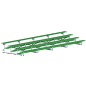 27 FT (4 Row - Single Foot Plank) - Tip & Roll  (Powder Coated) Bleacher