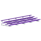 27 FT (4 Row - Single Foot Plank) - Tip & Roll  (Powder Coated) Bleacher