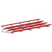 27 FT (4 Row - Single Foot Plank) - Tip & Roll  (Powder Coated) Bleacher
