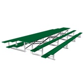 21 FT (3 Row - Single Foot Plank) - Back-To-Back (Powder Coated) Bleacher