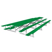 21 FT (3 Row - Single Foot Plank) - Back-To-Back (Powder Coated) Bleacher