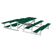 7.5 FT (3 Row - Single Foot Plank) - Back-To-Back (Powder Coated) Bleacher