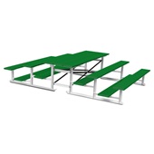 7.5 FT (3 Row - Single Foot Plank) - Back-To-Back (Powder Coated) Bleacher
