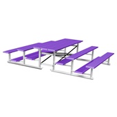 7.5 FT (3 Row - Single Foot Plank) - Back-To-Back (Powder Coated) Bleacher