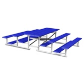 7.5 FT (3 Row - Single Foot Plank) - Back-To-Back (Powder Coated) Bleacher