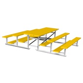 7.5 FT (3 Row - Single Foot Plank) - Back-To-Back (Powder Coated) Bleacher