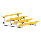 7.5 FT (4 Row - Single Foot Plank) - Tip & Roll (Powder Coated) Bleacher