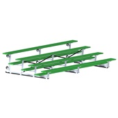 15 FT (4 Row - Single Foot Plank) - Tip & Roll (Powder Coated) Bleacher