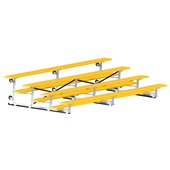 15 FT (4 Row - Single Foot Plank) - Tip & Roll (Powder Coated) Bleacher