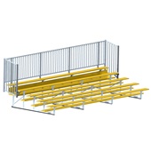 21 FT (5 Row - Single Foot Plank with Guard Rai) - Enclosed (Powder Coated) Bleacher