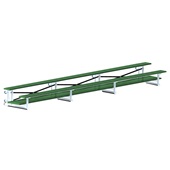21 FT (2 Row - Double Foot Plank) - Tip & Roll  (Powder Coated) Bleacher