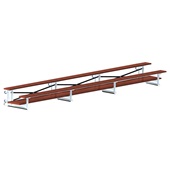 21 FT (2 Row - Double Foot Plank) - Tip & Roll  (Powder Coated) Bleacher