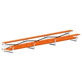 21 FT (2 Row - Double Foot Plank) - Tip & Roll (Powder Coated) Bleacher