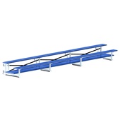 21 FT (2 Row - Double Foot Plank) - Tip & Roll  (Powder Coated) Bleacher