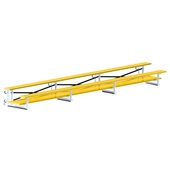 21 FT (2 Row - Double Foot Plank) - Tip & Roll (Powder Coated) Bleacher