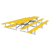 15 FT (3 Row - Single Foot Plank) - Back-To-Back (Powder Coated) Bleacher