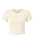 American Apparel Women's Baby Rib Cropped Tee BR210 BONE Primary