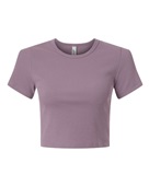 American Apparel Women's Baby Rib Cropped Tee BR210 SMOKEY VIOLET Primary