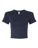 American Apparel Women's Baby Rib Cropped Tee BR210 NAVY Primary