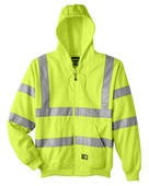 Berne Apparel Men's Berne Hi-Vis Class 3 Lined Hooded Sweatshirt HVF021