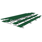 21 FT (3 Row - Double Foot Plank) - Back-To-Back (Powder Coated) Bleacher