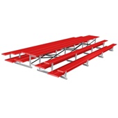 21 FT (3 Row - Double Foot Plank) - Back-To-Back (Powder Coated) Bleacher