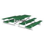 7.5 FT (3 Row - Double Foot Plank) - Back-To-Back (Powder Coated) Bleacher