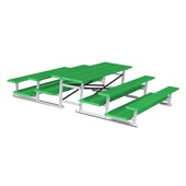 7.5 FT (3 Row - Double Foot Plank) - Back-To-Back (Powder Coated) Bleacher