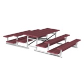 7.5 FT (3 Row - Double Foot Plank) - Back-To-Back (Powder Coated) Bleacher