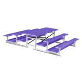 7.5 FT (3 Row - Double Foot Plank) - Back-To-Back (Powder Coated) Bleacher
