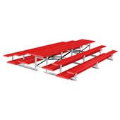 15 FT (3 Row - Double Foot Plank) - Back-To-Back (Powder Coated) Bleacher