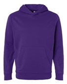 Team 365 Unisex Squad Hooded Tech Fleece Pullover TT400 SPORT PURPLE Primary