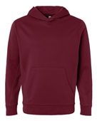 Team 365 Unisex Squad Hooded Tech Fleece Pullover TT400 SPORT MAROON Primary