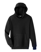 Team 365 Youth Zone Hydrosport Heavyweight Hooded Sweatshirt TT96Y BLACK Primary