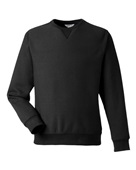 Team 365 Unisex Zone Hydrosport Heavyweight Crewneck Sweatshirt TT98 BLACK Primary