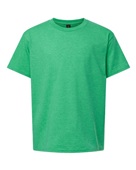 Gildan Youth Light Cotton T-Shirt 3000B HEATHER IRISH GREEN Primary