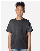 Gildan Youth Light Cotton T-Shirt 3000B HEATHER DARK GREY Primary